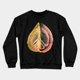 Autumn Leaf and Peace Abstract Crewneck Sweatshirt